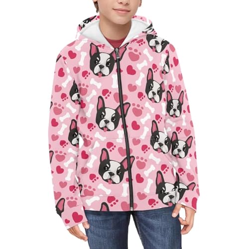 Graphic Zip up Hoodies For Boys Girls Cute Back To School Long Sleeve Hoodie Jacket Coat3