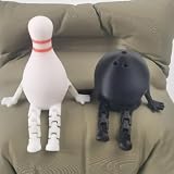 Collection de figurines de balle de bowling, ornements de sport miniatures pour basket-ball, football, baseball, volley-ball, mini décoration de bureau pour la maison, le bureau, les étagères, les