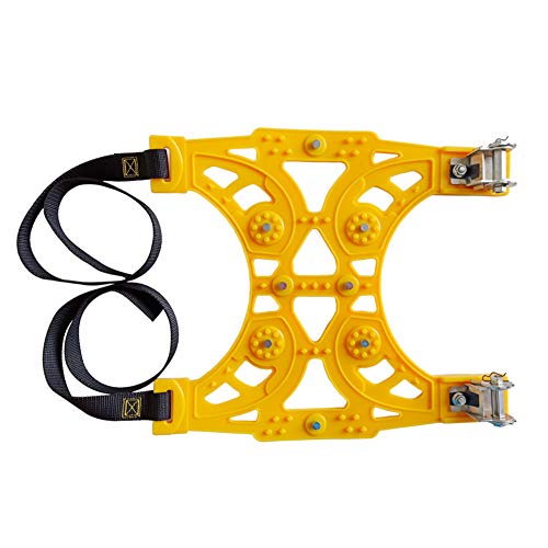 YEKKU 6Pcs Car Snow Chains, Security Chain Rubber Snow Chains Ramp Universal Thickening Anti-Skid Tire Chain for Truck SUV Car Snow Tire Chains