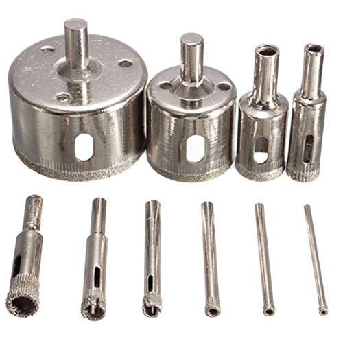 Set de 10 Brocas Diamante para Vidrio y Cerámica miniatura 1