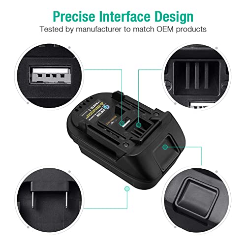 Firstpower Battery Adapter For Makita 18V Lithium-Ion Power Tools,Convert Milwauk 18V Or Dewalt 20V Lithium-Ion Battery To Makita 18V Lithium-Ion Battery #TOP2