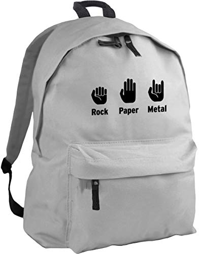 Image of HippoWarehouse Rock Paper Metal Backpack ruck Sack Dimensions: 31 x 42 x 21 cm Capacity: 18 litres