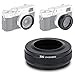 JJC Metal Lens Hood Protector with 49mm Filter Adapter Ring for Fujifilm X100VI X100V X100F X100T X100S X100 Replace Fuji LH-X100 Lens Hood & AR-X100 Adapter Ring, Fits Original Lens Cap/Black