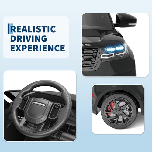 Kids Ride On Car with Remote, Licensed Land Rover Kids Electric Car, Ride On Toys for Children 4-8 with Mp3 Player, Rocking, Pull Rod