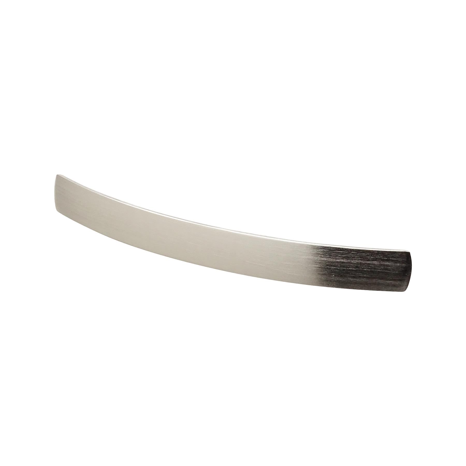 Decoranddecor Brushed Chrome Loch Satin Nickel Cupboard Handles – 128Mm Hole Centre Bow Shape Pulls For Kitchen Cabinets And Drawers, Modern Curved Design Ideal For Cupboards, Wardrobes And Storage Furniture