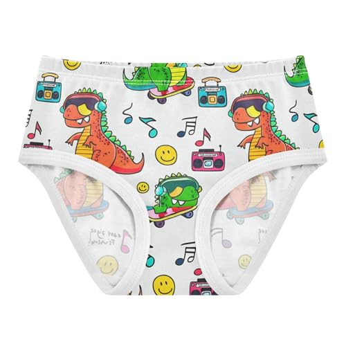 Cotton Toddler Girls Underwear Cartoon Dinosaurs White Panties Little Girl Print Kids Briefs Undies 2t