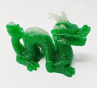 JRose Collections Jade Money Dragon Feng Shui Chinese Lucky Charm for Prosperity 7.5cms High (JR1492)