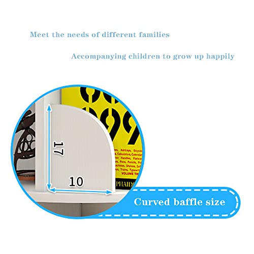 Fsigom 360° Rotating Circular Creative Bookshelf Storage Rack Children's Multifunctional Storage Shelf Bookcase (5, Redwood) #TOP5