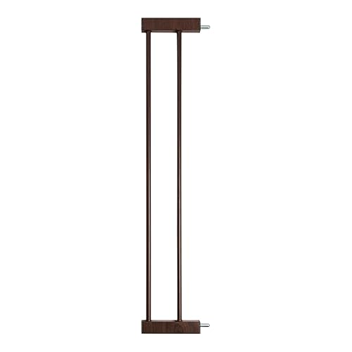 Miniatura 8 de Babelio Extensión de puerta de metal para bebés con patrón de madera, puerta extra ancha para mascotas de 2.75 pulgadas para escaleras y puertas,