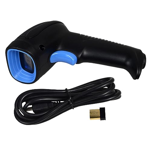 Image of Team Office Wireless Barcode Scanner | 1D 2D with 2.4GHz USB Nano Receiver and Bluetooth | Handheld All Types of Barcodes and QR Code Scan | Useful for Supermarket, Retail Stores, Warehouses