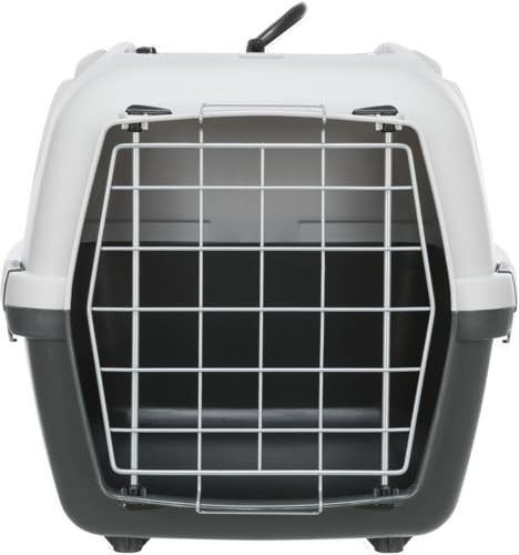 TRIXIE Transportbox Capri 3 Open Top - dunkelgrau/hellgrau 40 × 38 × 61 cm