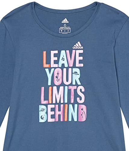 adidas Girls' Long Sleeve Cotton Scoop Neck Graphic T-Shirt2