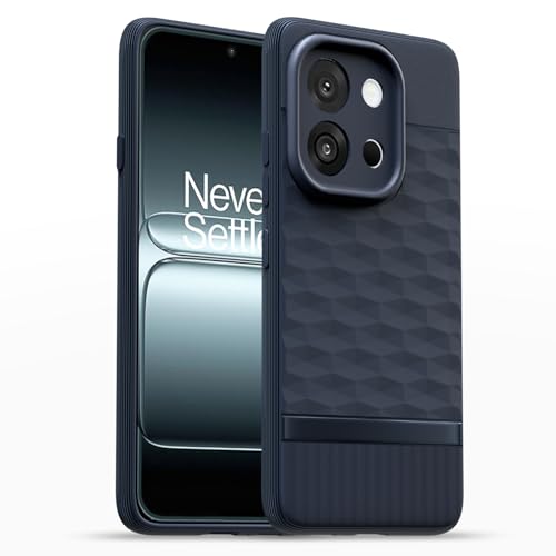 Image of Pikkme Back Cover for OnePlus 13S 5G Camera Protection 3D Hexa Cube Design Silicone Protective Bumper Case (Blue)