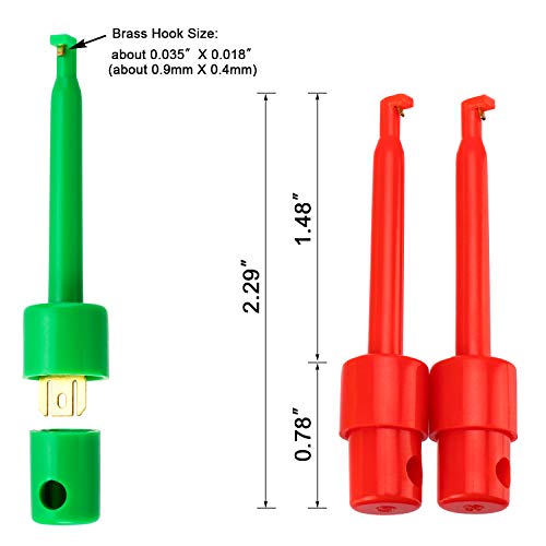 Pagow 10Pcs Multimeter Test Hook Clip, Electrical Testing Colorful Test Probe, For Testing Electronic Components Mini Clips #TOP2