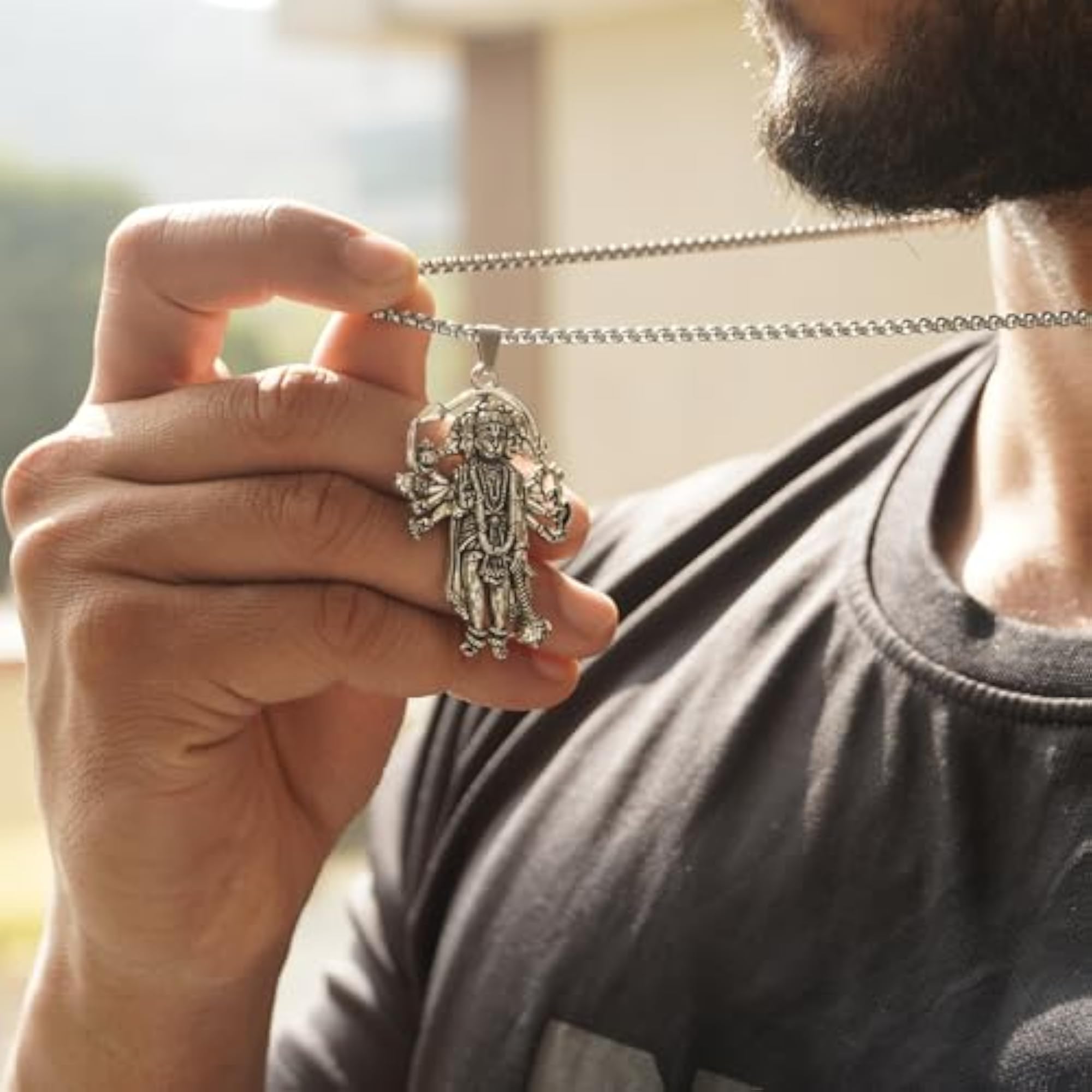 Panchmukhi Hanuman Ji Necklace, 13 Inches