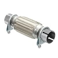 MOCNT Flexibles Auspuff Rohr mit 2 Schellen 55mm X 150mm/250mm Auspuff Flexrohr Auto Flexibles Auspuffrohr Edelstahl Flexibles Reparaturrohr Abgasrohr Wellrohr Hosenrohr