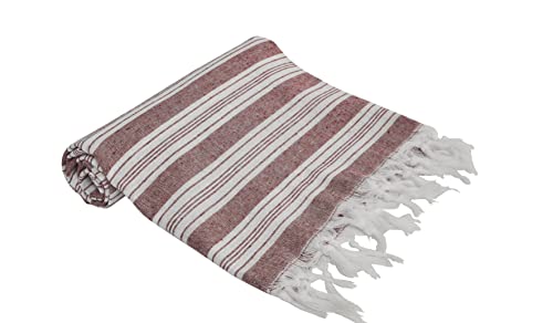 BABEL ARTESANIA Toalla Playa Toalla de baño Turco XL Algodón orgánico - Pestemal Fouta Pareo -Toalla de Sauna Toalla de baño Toalla de Ducha Toalla Hammam Toalla Deportiva 100X180 cm… (Granete)