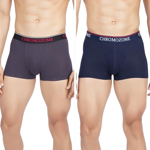 Image of Chromozome Mens Cotton-Stretch Trunks (Pack of 2)
