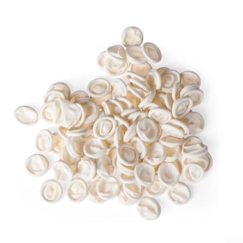 100pcs Cunas de goma para reparación electrónica y tatuaje, protección antideslizante para las yemas de los dedos (blanco)