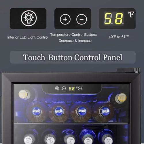 Antarctic Star Beverage Refigerator -100 Can Mini Fridge for Soda Beer or Wine,Small Drink Dispenser, for Office or Bar,Freestanding，2.6 Cu. Ft.