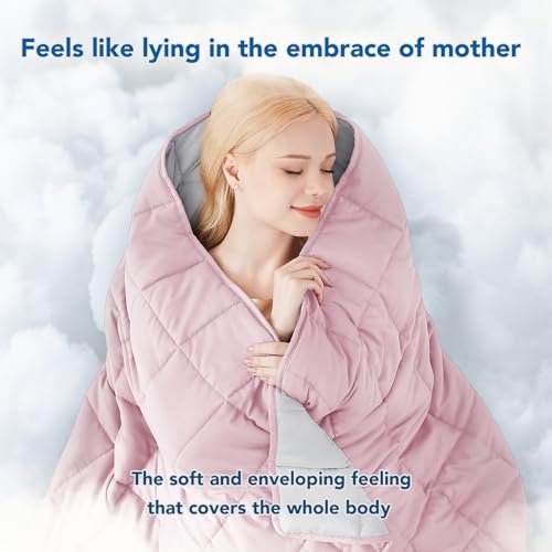 Topcee Weighted Blanket for Adults (15 lbs, 60" x 80") Queen Size Soft Cooling Heavy Blanket Sleeping, Apply to 130-160 lbs Body, Thick Breathable Blanket with Glass Bead, Easy Care