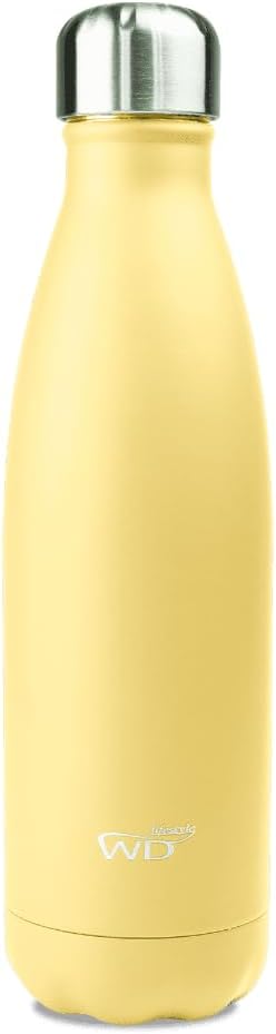 WD Lifestyle Stainless Steel Water Bottle -24 Fl Oz - Double Wall Vacuum Insulated Containers - Keeps Drinks Cold for 24 Hours and Hot for 12 - Leak Proof - BPA Free (Red)