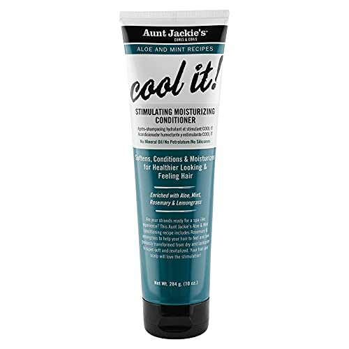 Aunt Jackie's Aloe & Mint Recipes Cool It! Stimulating Moisturizing Conditioner With Rosemary & Lemongrass For Softer, Healthier Looking Hair, 10 Oz #TOP8