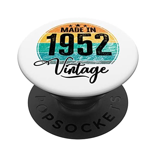 Cumpleaños Vintage Año de nacimiento 1952 Cumpleaños bday PopSockets PopGrip Intercambiable