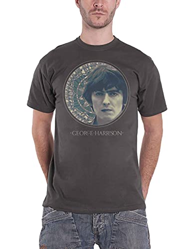 Image of George Harrison T Shirt Circular Portrait Mosaic Print Official Mens Grey XL