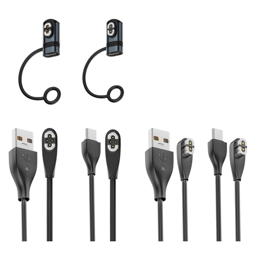 �y�P�i�̔�����zShokz���`���C���z���p USB-C�[�d�ϊ��A�_�v�^�[ 2�s��/4�s���Ή� OpenRun�AOpenComm�AOpenSwim Pro�AAeropex�Ή��A���̓}�O�l�b�g���ߓd���ی�@�\�t�� ���{�̒������ (�S��ރZ�b�g(�e1��), 1