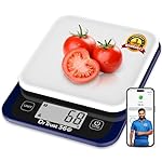 Dr Trust USA Smart Nutrition Electronic Kitchen Digital Scale Weighing Machine for Health, Fitness, Diet, Nutrition, Cooking & Home Baking with Bluetooth, Bright LCD, Touch Button, Tare Function(5 Kg)