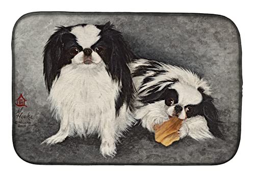 Caroline's Treasures MH1050DDM Japanese Chin Impress Dish Drying Mat Tappetini Per Asciugatura Piatti, Poliestere, Multicolore