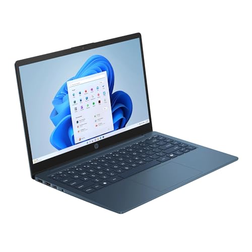 Image of HP Stream 14 inch HD BrightView Laptop, Intel Celeron N150 Processor, 4GB RAM, 128GB Storage, Intel HD Graphics, 720p Webcam, Blue, Win 11 S (Renewed)