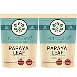 Papaya Leaf Capsules 5500mg (10:1 Extract)–Standardised 3% Papain & 0.2% Carpaine–High Strength Botanical Food Supplement–Vegan, Non-GMO, No Fillers or Binders–UK Made- NutraCore (180 Caps)