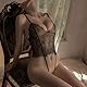 KONFEN Damen Sexy Dessous Set, Offenen Translucent Romantisch Erotik Set Negligees Spitze Träger Nachtwäsche, Babydoll Teddy Nachtwäsche Set Frauen, Schwarz, Eine Grösse