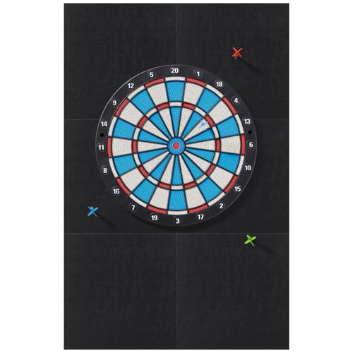 Milduall Filz Dart Wandschutz Wandschutz Dartscheibe Selbstklebender Dart Surround 60x90x1.2cm Dartscheibe Schutzring Schallschutz Dartscheibes Bohrfrei für Heim und Bar