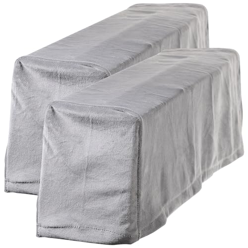 BESPORTBLE Stretch Armrest Covers, Arm Covers for Chairs Couch Sofa Armchair Slipcovers Velvet Sofas Cover for Home Office Couch Recliner Arm Cover, Grey