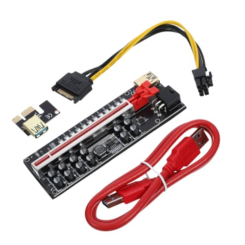 Câble Extension GPU Pcie avec Indicateur LED Lumineux pour Fixation Stable NUOBESTY