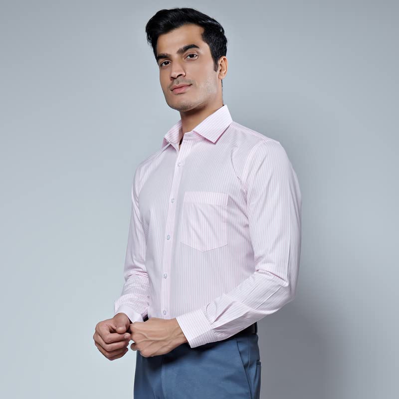 Image of Men's Striped Cotton Formal Shirt