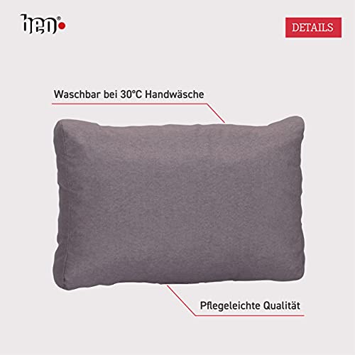 Beo Beo Palettenkissen Rückenkissen 60x40 cm Made in EU Europaletten Auflagen wasserabweisend & waschbar Kissen für Palettenmöbel Outdoor Grau Aub94 1 Stück (1er Pack)