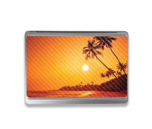 Image of MightySkins Carbon Fiber Skin Compatible with Microsoft Surface Laptop Studio 2 (2023) Full Wrap Kit - Sunset Dreams | Protective, Durable Textured Carbon Fiber Finish | Made in The USA