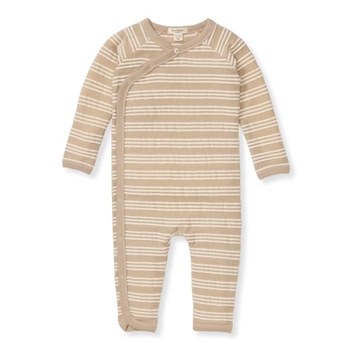 Image of Burt's Bees Baby baby-boys Romper Jumpsuit, 100% Organic Cotton One-piece Short Sleeve Shortall, Long Sleeve Coverall