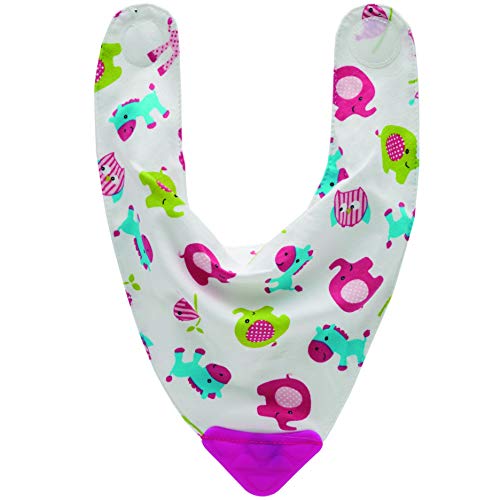 Bandana Baby Zoo Com Mordedor Rosa, Buba, Colorido