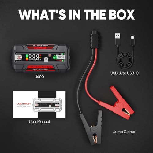 Lokithor J400 2000A 12V Portable Lithium Jump Starter thumb #9