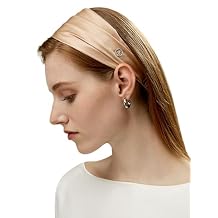 LilySilk 100% Mulberry Silk Headband for Women Elastic Hair Wrap Adjustable Facial Hair Band Accessory - Use for Washing Face, Skincare, Makeup, 1Pc Light Camel