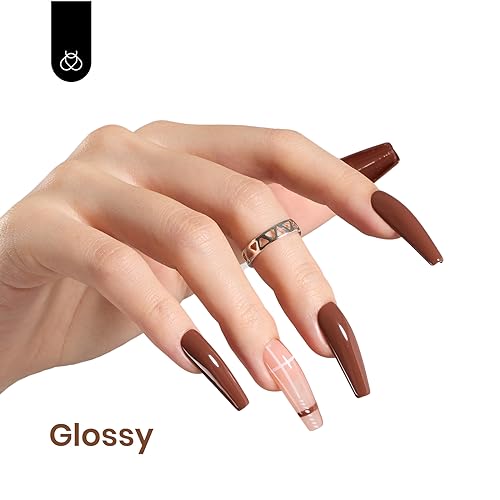 Image of Beetles Brown Gel Nail Polish 15ml 0.51oz Chocolate Coffee Gel Polish Soak Off Uv LED Nail Lamp Gel Polish Fall Nails Art Manicure Salon DIY Home