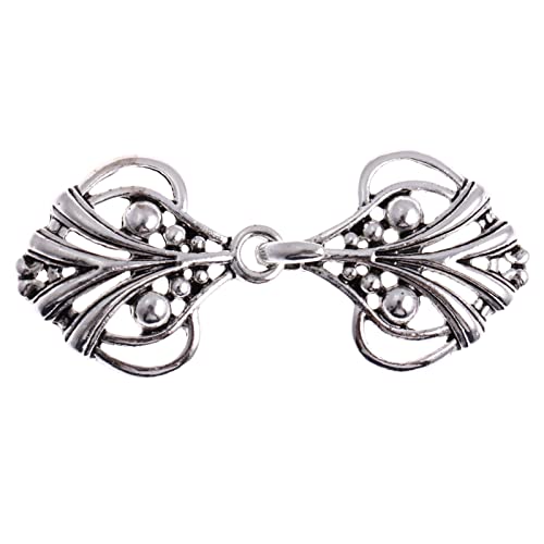 5Pairs Buttons Retro Metal Cloak Clasps Sew On Hooks Eyes Sweater Cardigan Clip Buttons Elegant Cheongsam Buckles Sewing Fasteners For Clothing Beautiful And Durable (Type : Type 2 Copper) #TOP3