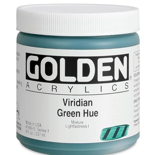 Golden Acrylique Viridian Vert Hue peinture acrylique épaisse 236ml pour tube beaux-arts