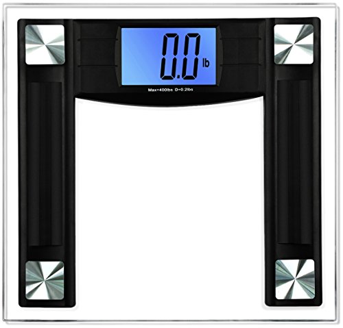 BalanceFrom High Accuracy Digital Bathroom Scale with 4.3" Large Backlight Display and Step-on Technology, Black