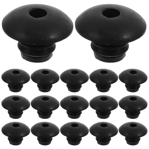 CONGARTENO 120Pcs Black Rubber Pegboard Hook Stoppers with Locking Rings for 1/4 Inch Pegboard Hooks Retainers and Fasteners for Industrial and Workshop Use